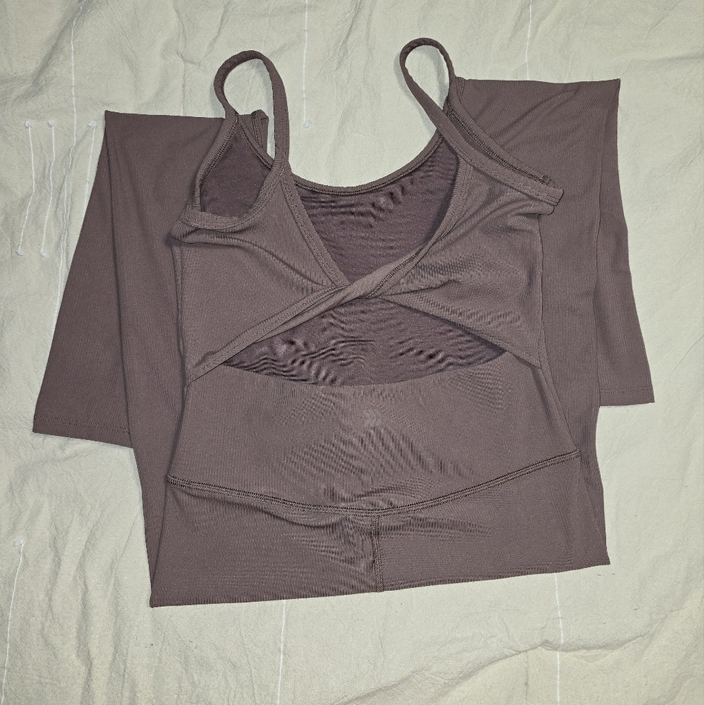 Brown athletic jumpsuit
